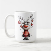 Funny Reindeer Mug – Oh Deer Christmas! Koffiemok (Links)