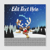 Funny Reindeer Peeking Christmas Meme  (Voorkant)