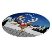 Funny Reindeer Peeking Christmas Meme  Snijplank (Hoek)