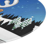 Funny Reindeer Peeking Christmas Meme  Snijplank (Hoek)