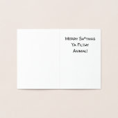 Funny Reindeer Poop-Humor voor kerstmis Folie Kaarten (Binnen)