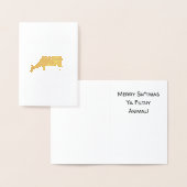 Funny Reindeer Poop-Humor voor kerstmis Folie Kaarten (Display)