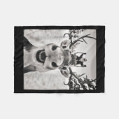 Funny Reindeer Selfie Christmas Santa Funny Kids  Fleece Deken (Voorkant (Horizontaal))