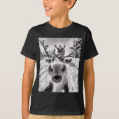 Funny Reindeer Selfie Christmas  T-shirt (Voorkant)