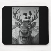 Funny Reindeer Selfie Santa Boys Girls Christmas  Muismat (Voorkant)