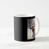 Funny Reindeer Selfie Santa Merry Christmas Men Wo Koffiemok (Voorkant rechts)