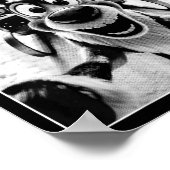 Funny Reindeer Selfie Santa Sleigh Christmas Holid Poster (Hoek)