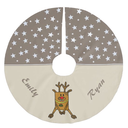 Funny Reindeer Stars Kinderen Kerstboom Rok (Voorkant)