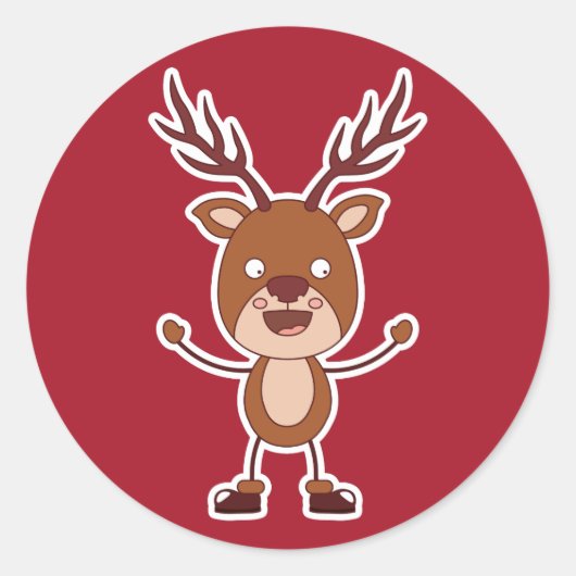 Funny Reindeer stickers (Voorkant)