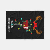 Funny Reindeer Winedeer Reinbeer Matching Couples  Fleece Deken (Voorkant (Horizontaal))