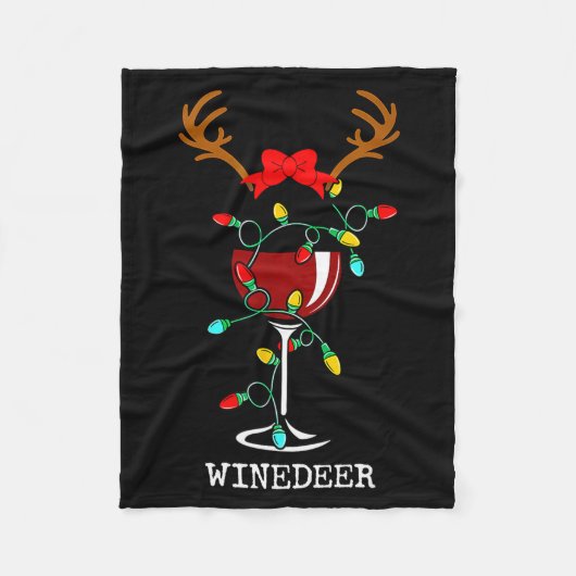 Funny Reindeer Winedeer Reinbeer Matching Couples  Fleece Deken (Voorkant)