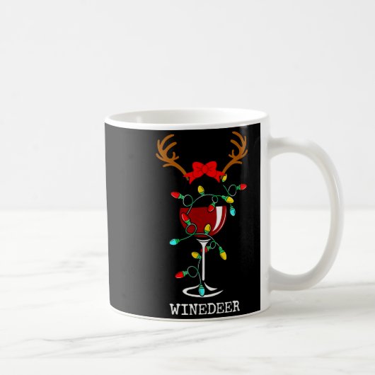 Funny Reindeer Winedeer Reinbeer Matching Couples Koffiemok (Rechts)