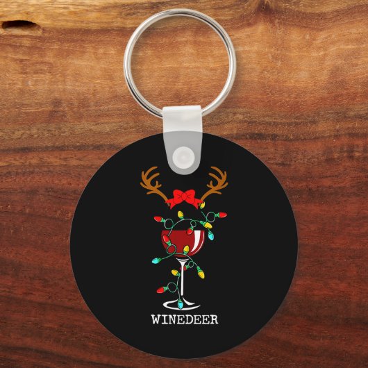 Funny Reindeer Winedeer Reinbeer Matching Couples Sleutelhanger (Voorkant)