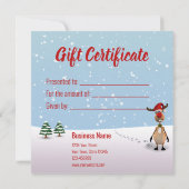 Funny Reindekerst-kaartje (Achterkant)