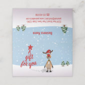 Funny Reindekerst-kaartje Plaatskaartje (Buitenkant ongevouwen)