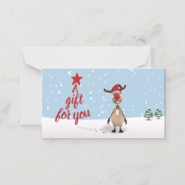 Funny Reindekerst-kaartje Plaatskaartje