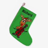 Funny Reindekerst Stocking Kleine Kerstsok (Voorkant (Hangend))