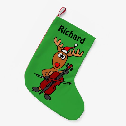 Funny Reindekerst Stocking Kleine Kerstsok (Voorkant (Hangend))