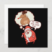 Funny Reindekerstman Nieuwjaar Kaart (Voorkant / Achterkant)