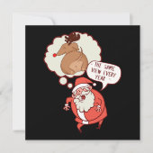 Funny Reindekerstman Nieuwjaar Kaart (Voorkant)