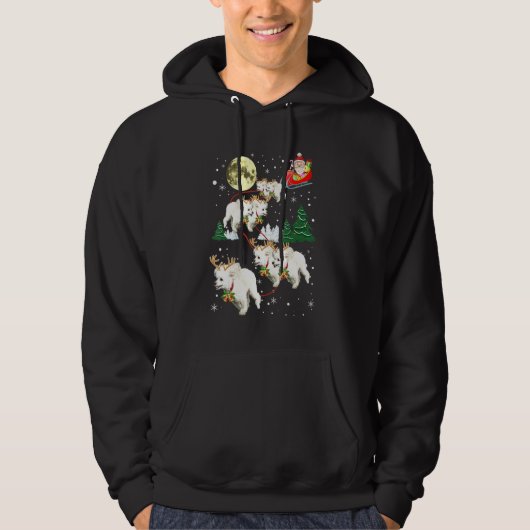 Funny Reindeles Xmas Hondenliefhebbers voor kerstm Hoodie (Voorkant)