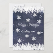 Funny reinder Santa Kerstfeestfeest Inv Kaart (Achterkant)