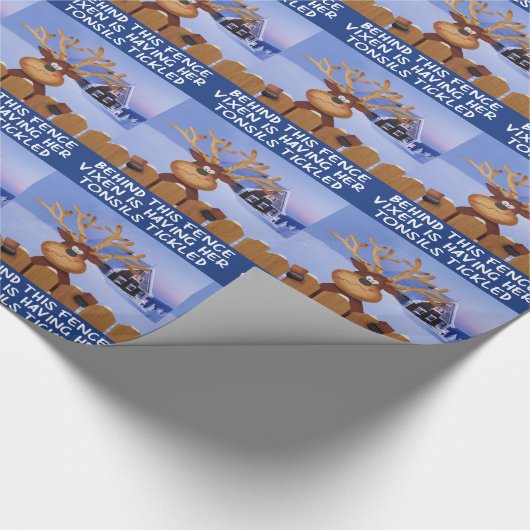 Funny reinreder cadeaupapier (Hoek)