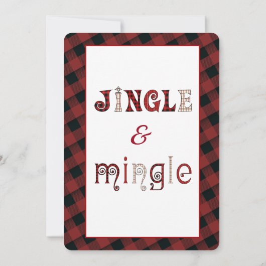 Funny reinreder-feestfeestfeestdag, uitnodiging (Achterkant)