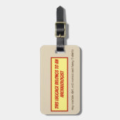 Funny reizend archeoloog bagagelabel (Voorkant verticaal)