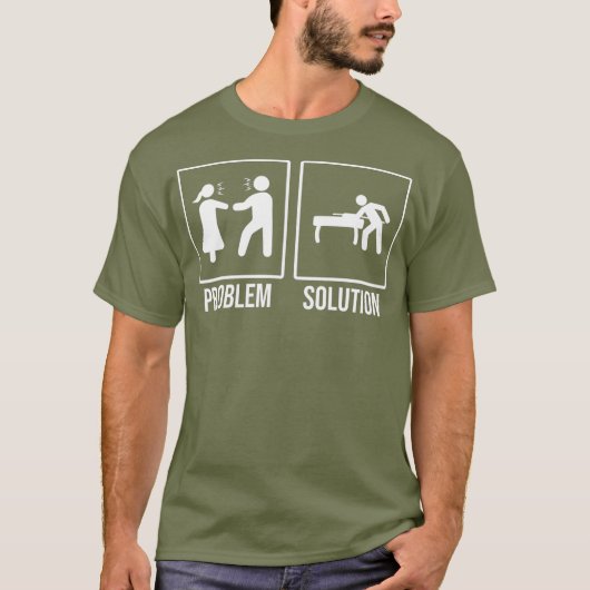 Funny Relatie en Pool Billard T-shirt (Voorkant)