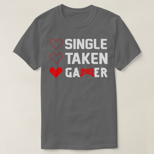 Funny Relatie Status Single Take Valentijn" T-shirt (Design voorkant)