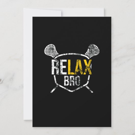 Funny ReLAX Bro Lacrosse Gezegde Verstoord Kaart (Voorkant)