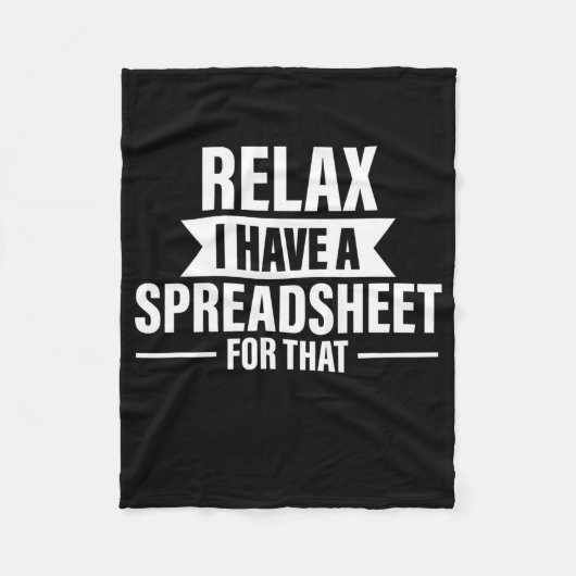 Funny Relax heeft spreadsheets accountantsgegevens Fleece Deken (Voorkant)