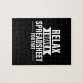 Funny Relax heeft spreadsheets accountantsgegevens Legpuzzel (Horizontaal)