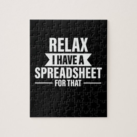 Funny Relax heeft spreadsheets accountantsgegevens Legpuzzel (Verticaal)