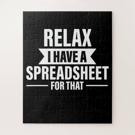 Funny Relax heeft spreadsheets accountantsgegevens Legpuzzel (Verticaal)