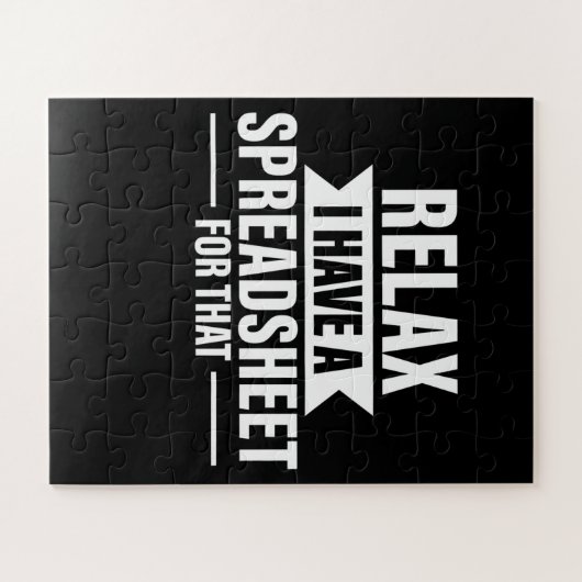 Funny Relax heeft spreadsheets accountantsgegevens Legpuzzel (Horizontaal)