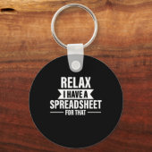 Funny Relax heeft spreadsheets accountantsgegevens Sleutelhanger (Voorkant)