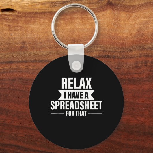 Funny Relax heeft spreadsheets accountantsgegevens Sleutelhanger (Voorkant)