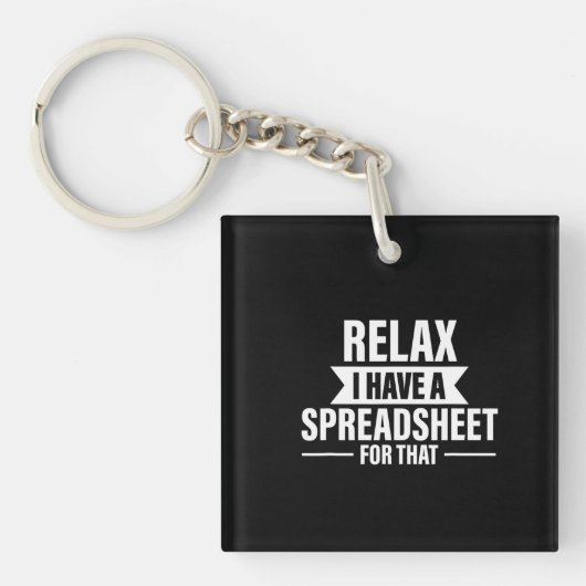 Funny Relax heeft spreadsheets accountantsgegevens Sleutelhanger (Voorkant)