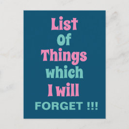 Funny Reminder voor Forgetful People Briefkaart