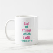 Funny Reminder voor Forgetful People Funny Koffiemok (Links)