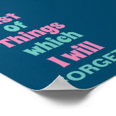 Funny Reminder voor Forgetful People Poster (Hoek)