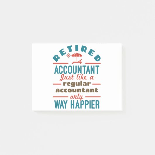 Funny Remoe Accountant Way Happier Post-it® Notes (Voorkant)