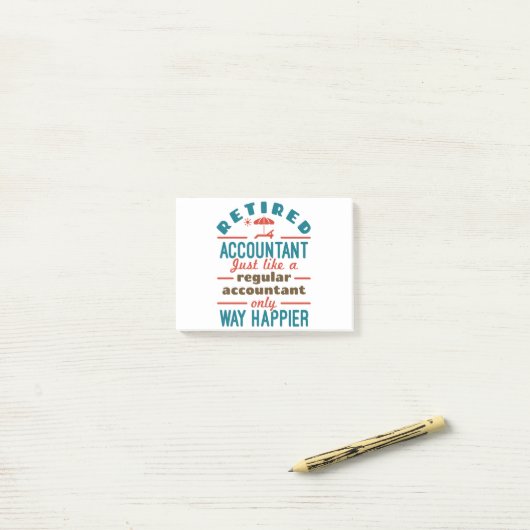 Funny Remoe Accountant Way Happier Post-it® Notes (Op bureau)