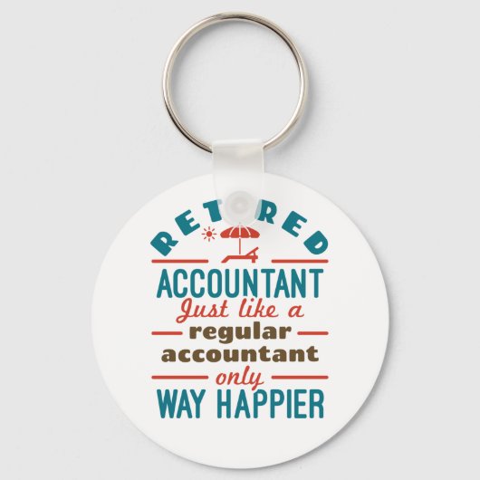 Funny Remoe Accountant Way Happier Sleutelhanger (Voorkant)