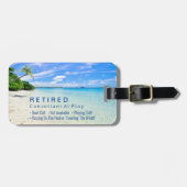 Funny Remoe, Beach & Palms, Professional Gag Bagagelabel (Voorkant horizontaal)