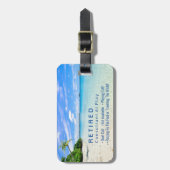 Funny Remoe, Beach & Palms, Professional Gag Bagagelabel (Voorkant verticaal)