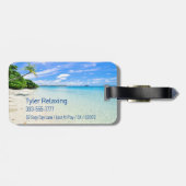 Funny Remoe, Beach & Palms, Professional Gag Bagagelabel (Achterkant horizontaal)