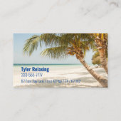 Funny Remoe, Beach & Palms, Professional Gag Visitekaartje (Achterkant)